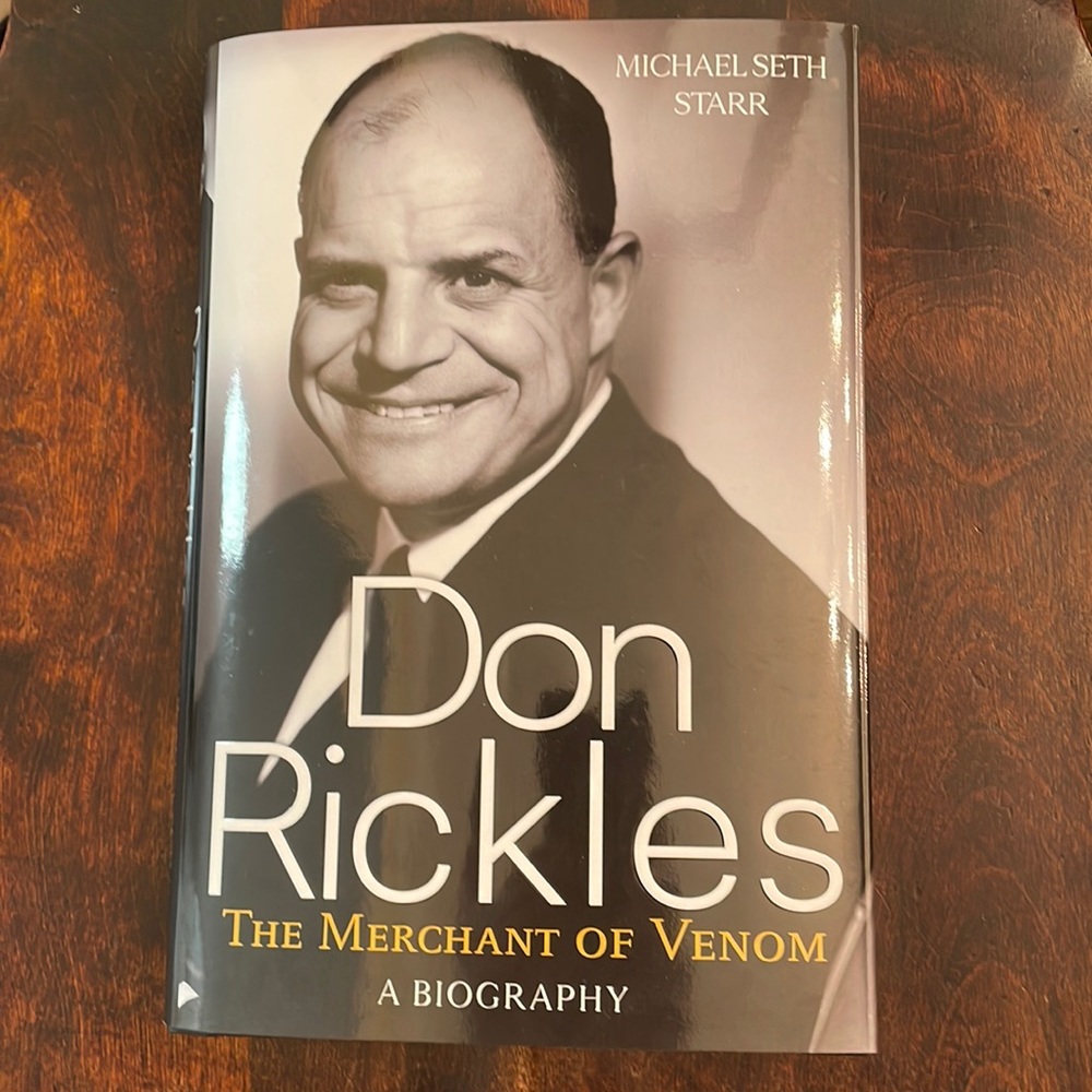 Hardcover Book: Don Rickles, The Merchant of Venom